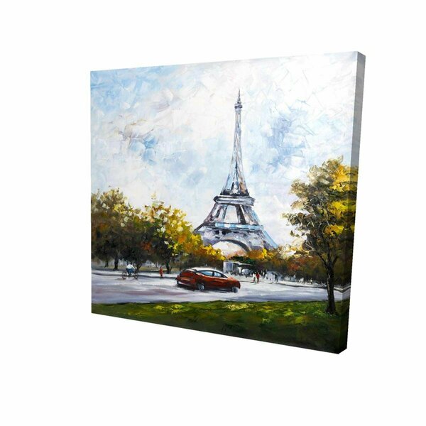 Fondo 12 x 12 in. Driving Near The Eiffel Tower-Print on Canvas FO2792558